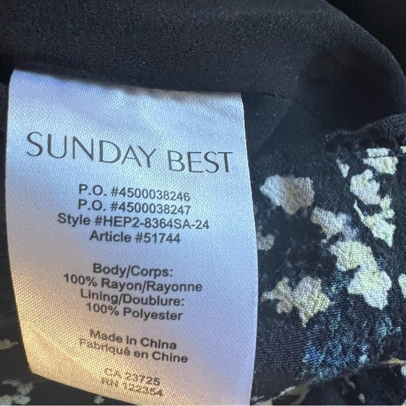 Sunday Best floral open back empire waist mini dress size 4 excellent condition - Picture 12 of 12